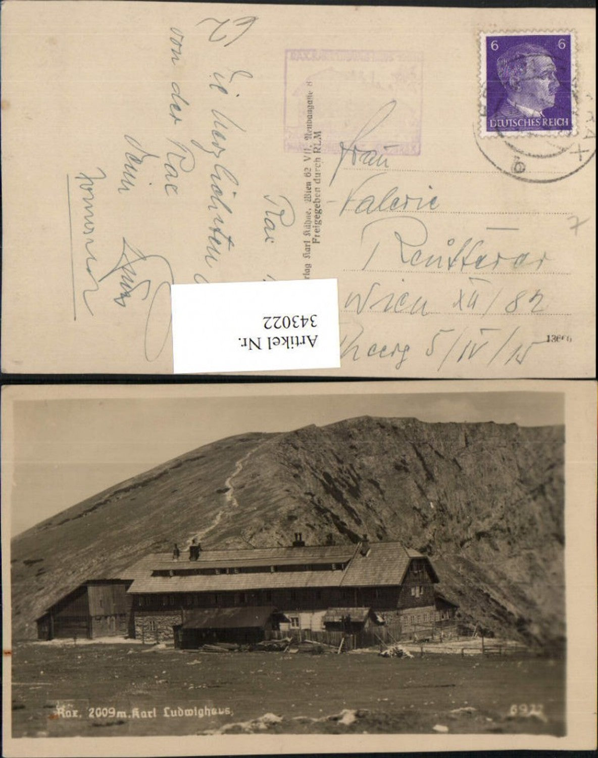 343022,Rax Karl Ludwig-Haus Berghütte b. Prein Reichenau Bergkulisse