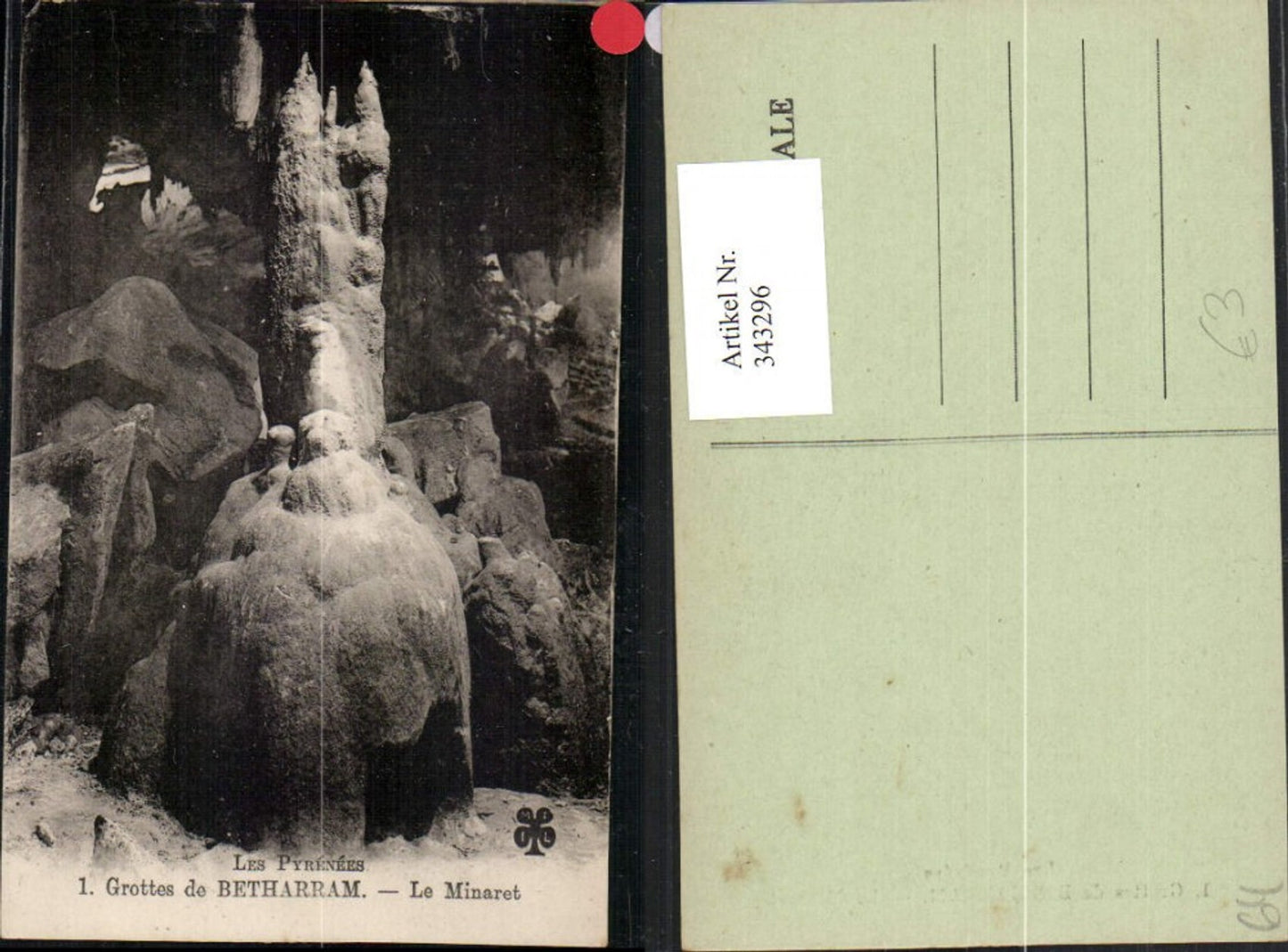 343296,Aquitanien Pyrenees-Atlantiques Grottes de Betharram Le Minaret Grotte
