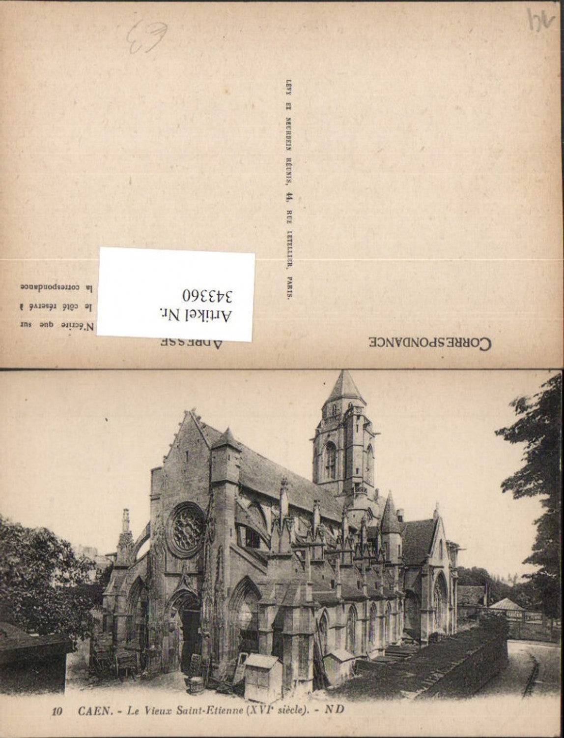 343360,Basse-Normandie Calvados Caen Le Vieux Saint-Etienne Kirche