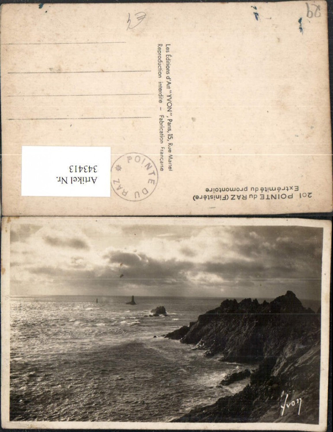 343413,Bretagne Finistere Pointe du Raz Extremite du promontoire Küste