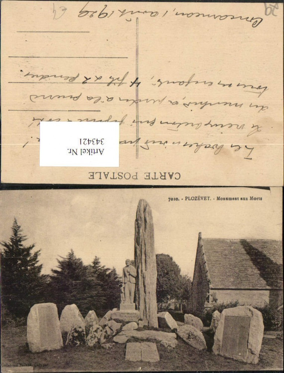 343421,Bretagne Finistere Plozevet Monument aux Morts Kriegerdenkmal