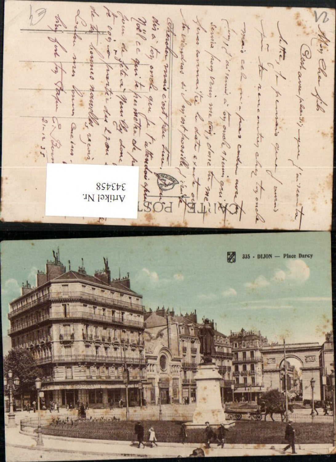 343458,Burgund Cote-Or Dijon Place Darcy Platz Denkmal