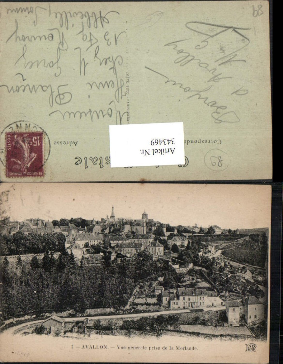 343469,Burgund Yonne Avallon Vue generale prise de la Mrlande Totale