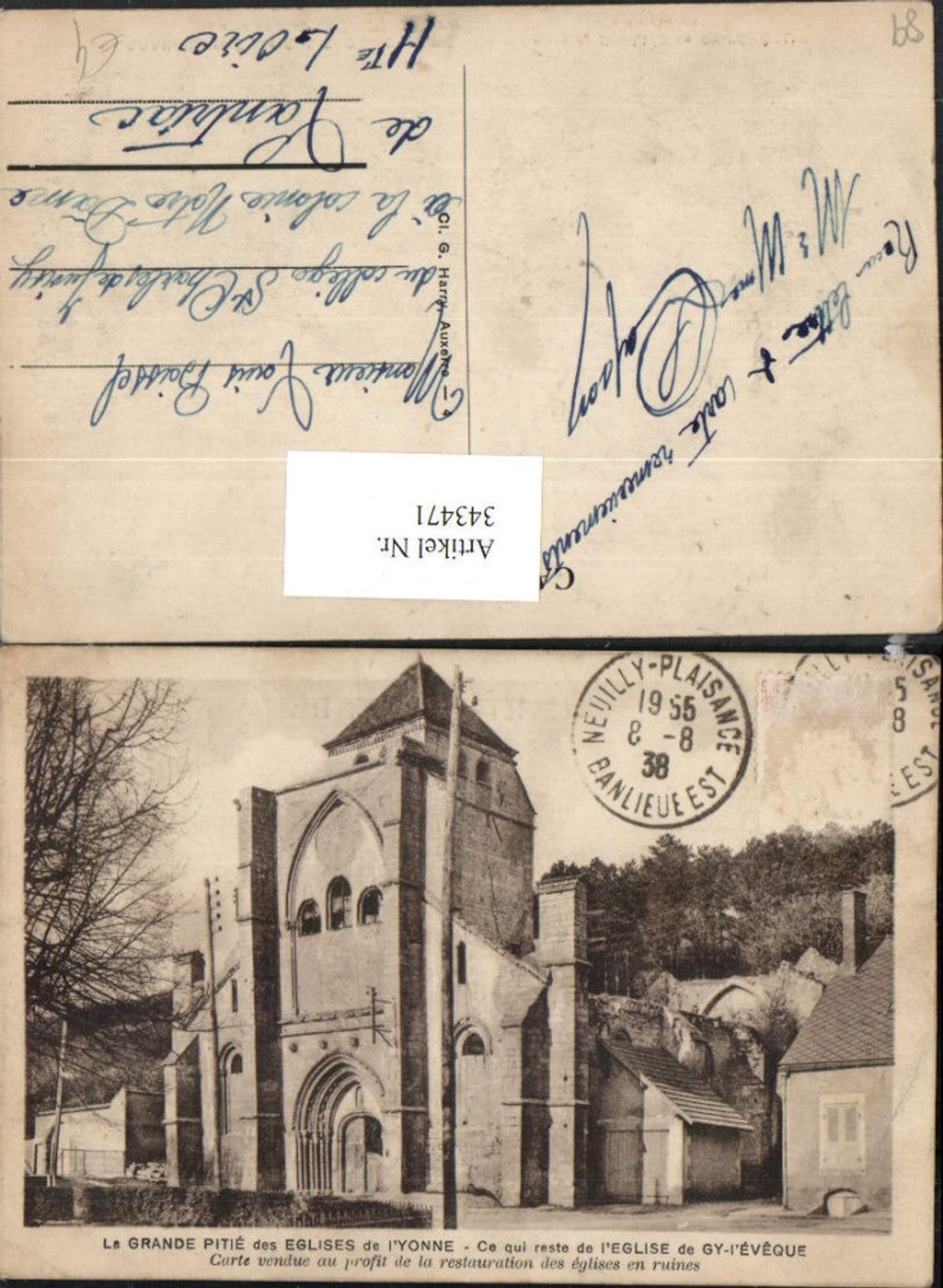 343471,Burgund Yonne Gy-l'Eveque Grande Pitie des Eglises de l'Yonne Kirche