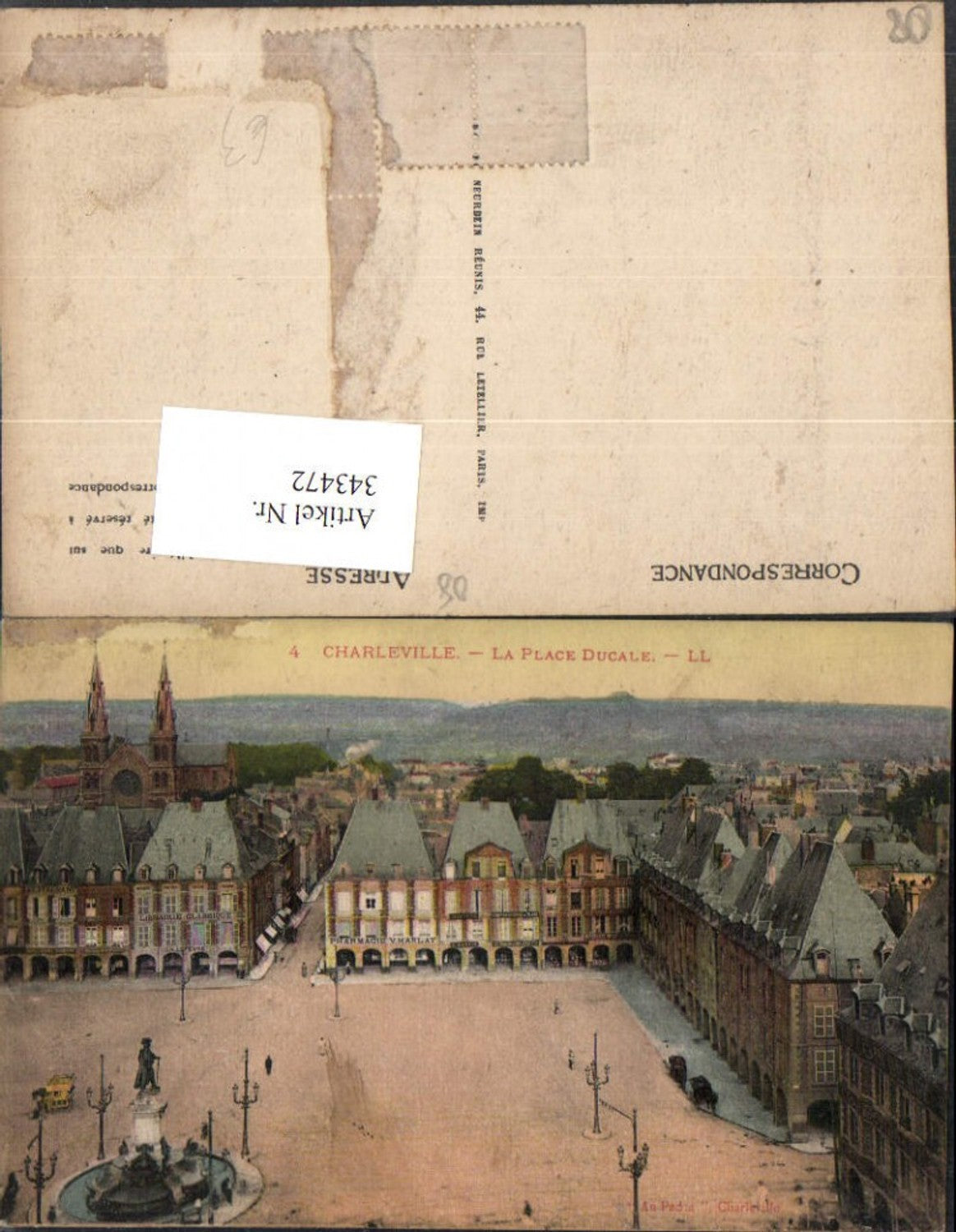 343472,Champagne-Ardenne Ardennes Charleville La Place Ducale Platz Denkmal Kirche