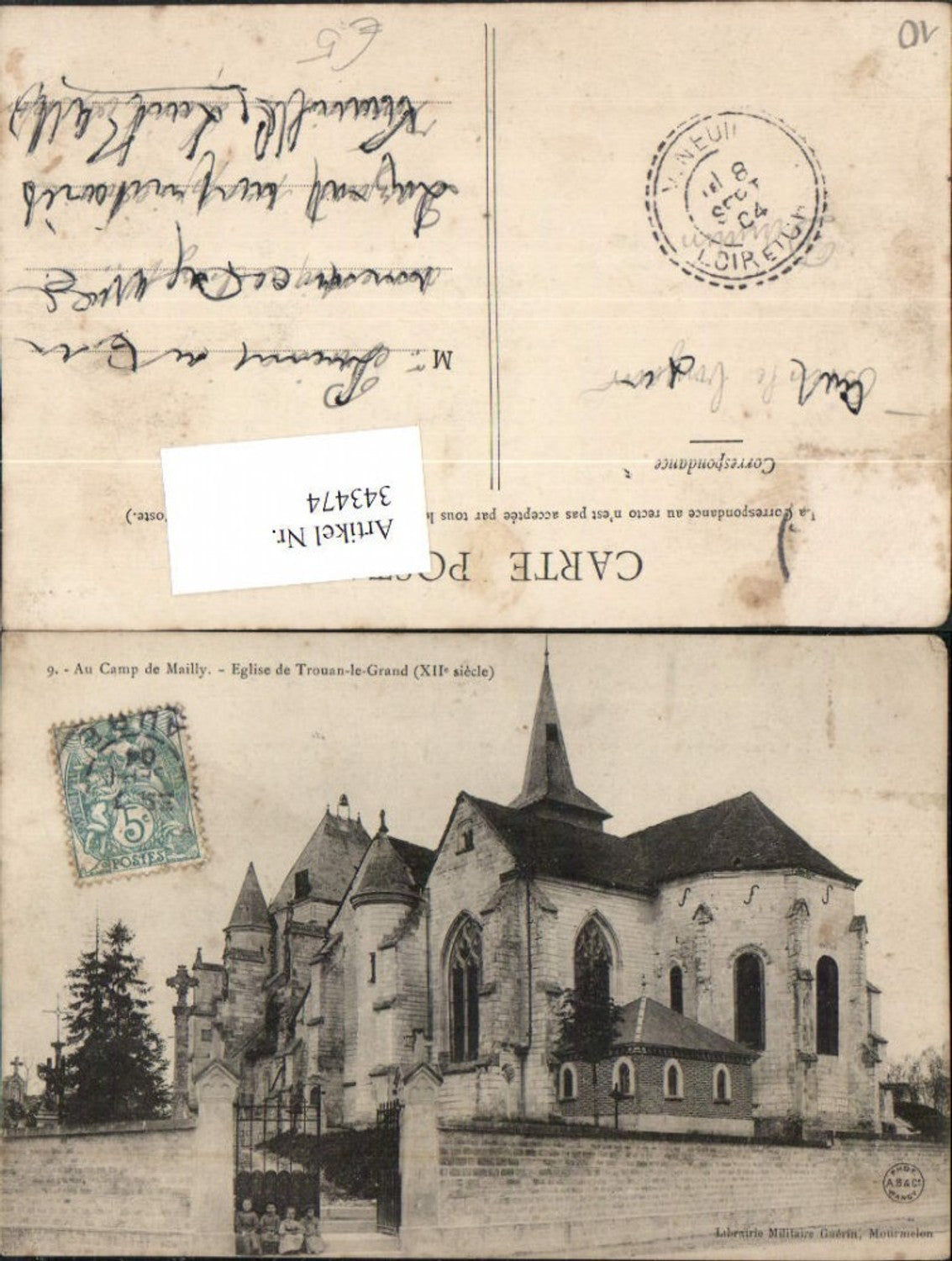 343474,Champagne-Ardenne Aube Camp de Mailly Eglise de Trouan-le-Grand Kirche