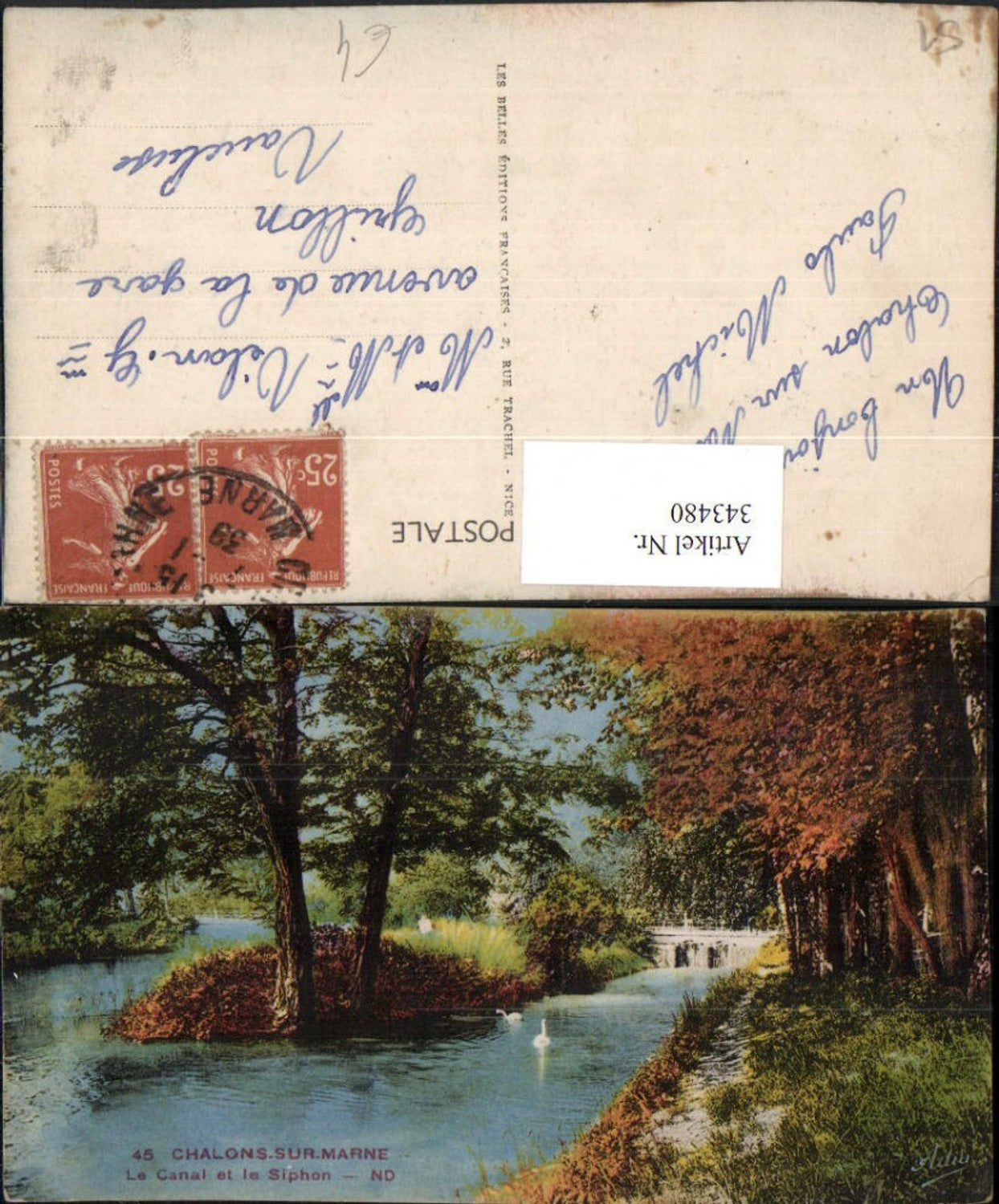 343480,Champagne-Ardenne Marne Chalons-sur-Marne Le Canal et le Siphon Fluss