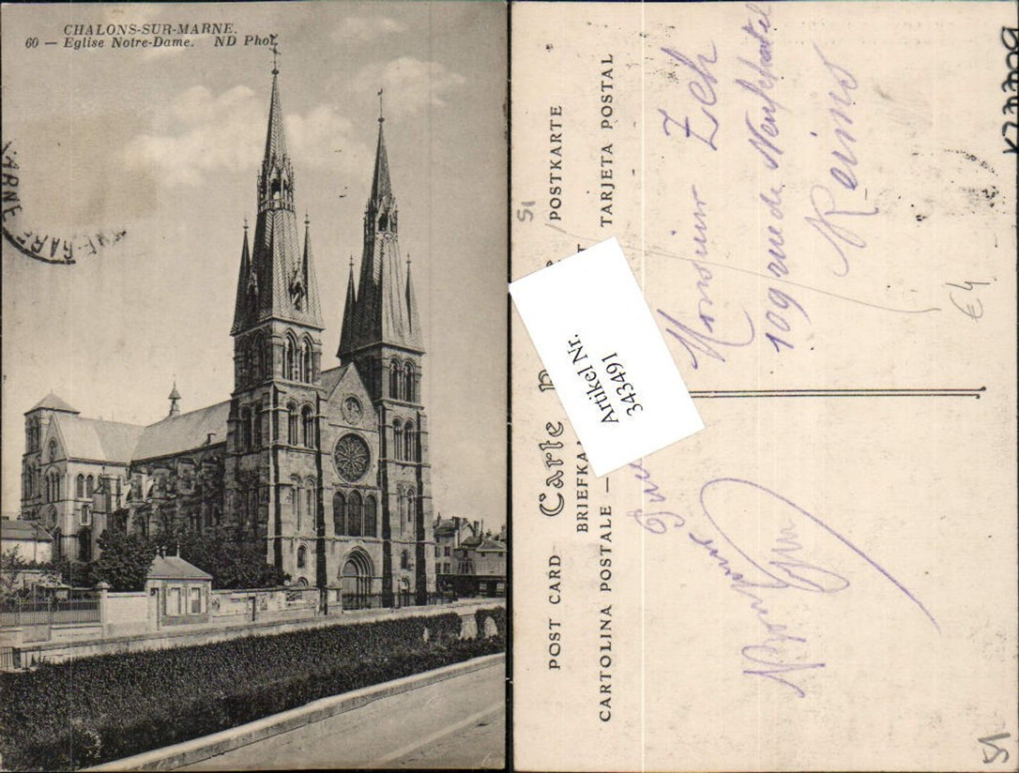 343491,Champagne-Ardenne Marne Chalons-sur-Marne Eglise Notre-Dame Kirche