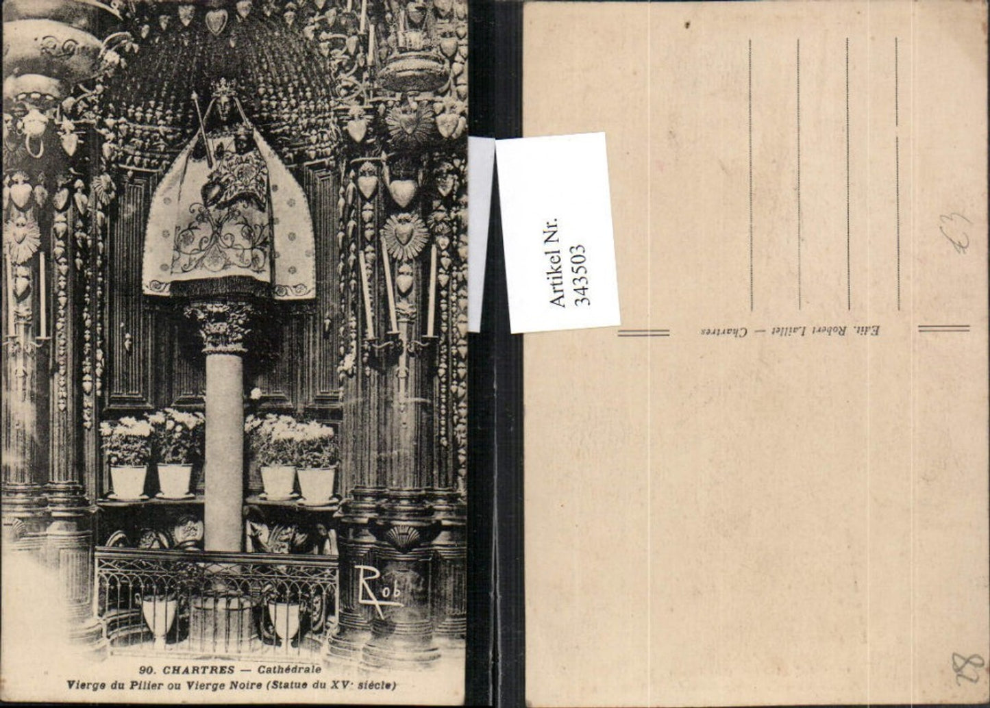 343503,Centre Eure-et-Loir Chartres Cathedrale Vierge du Pilier ou Vierge Noire Gnadenmutter