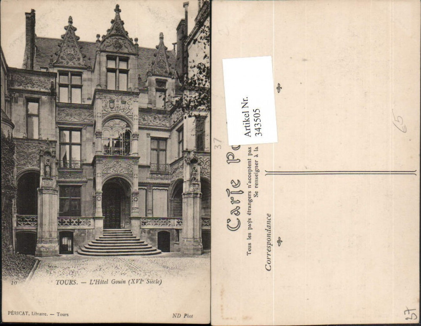 343505,Centre Indre-et-Loire Tours L'Hotel Hotel Gouin