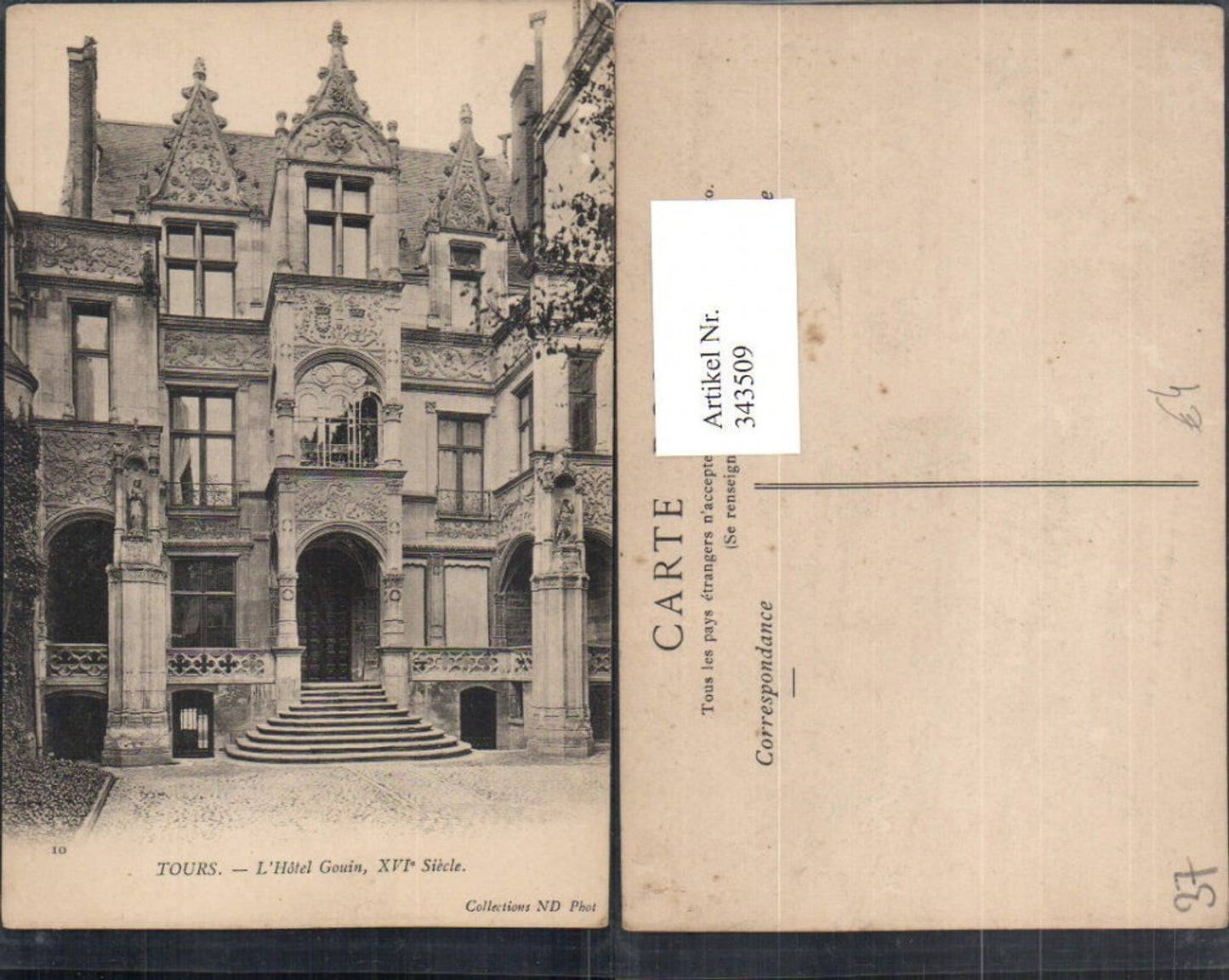 343509,Centre Indre-et-Loire Tours L'Hotel Hotel Gouin