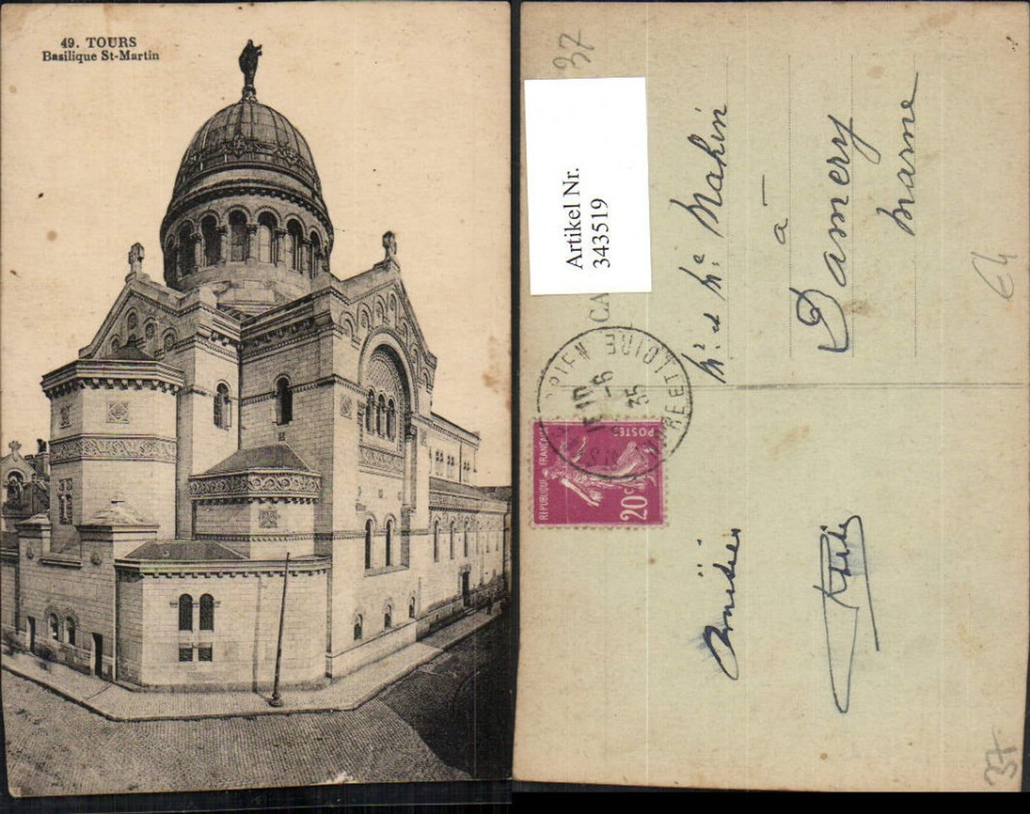 343519,Centre Indre-et-Loire Tours Basilique St-Martin Kirche