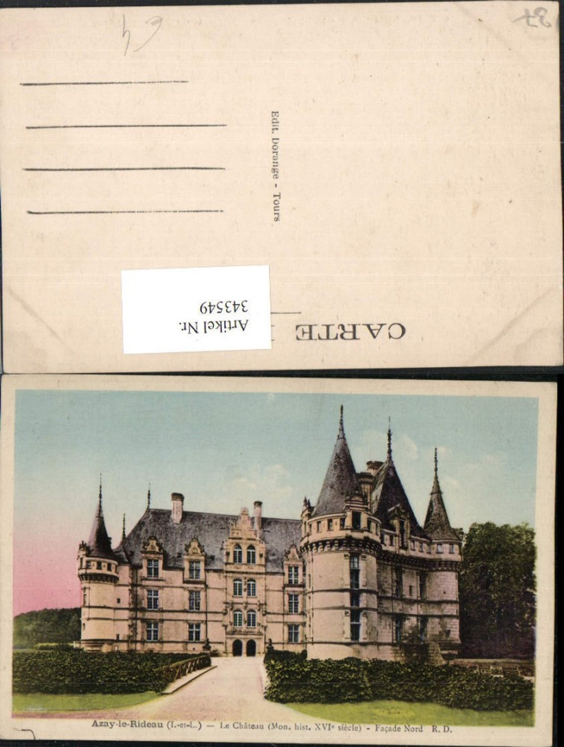 343549,Centre Indre-et-Loire Azay-le-Rideau Le Chateau Schloss