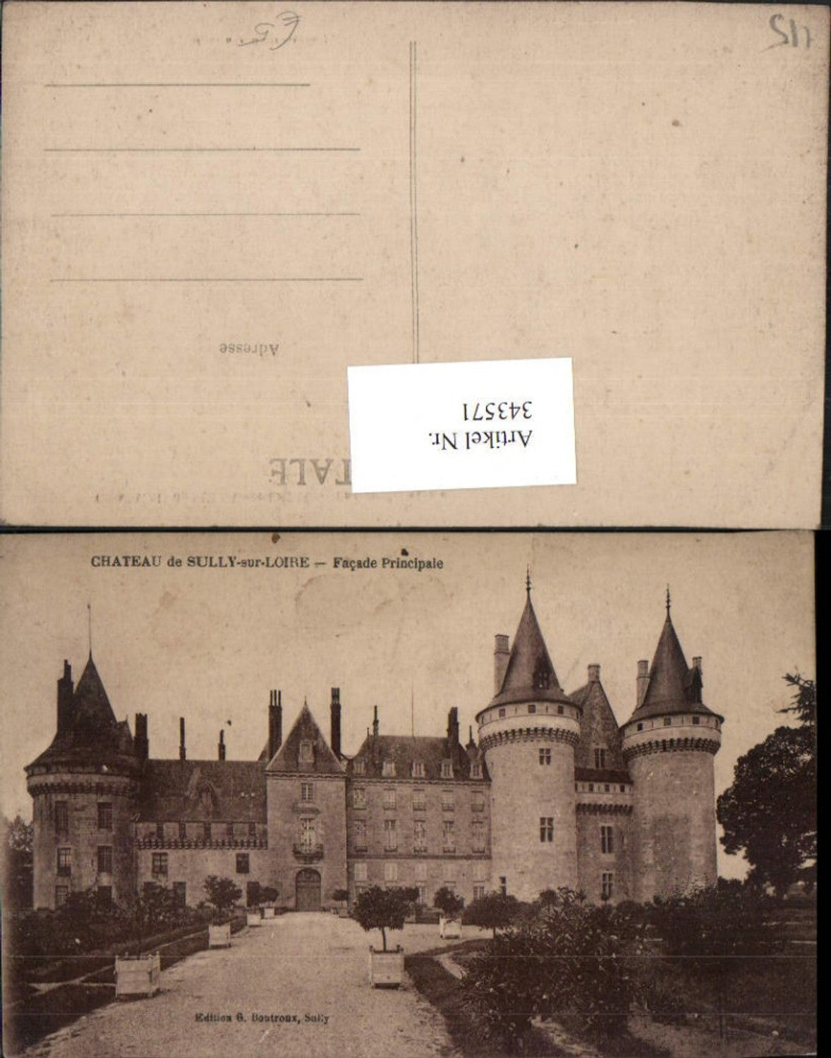 343571,Centre Loiret Chateau de Sully-sur-Loire Schloss