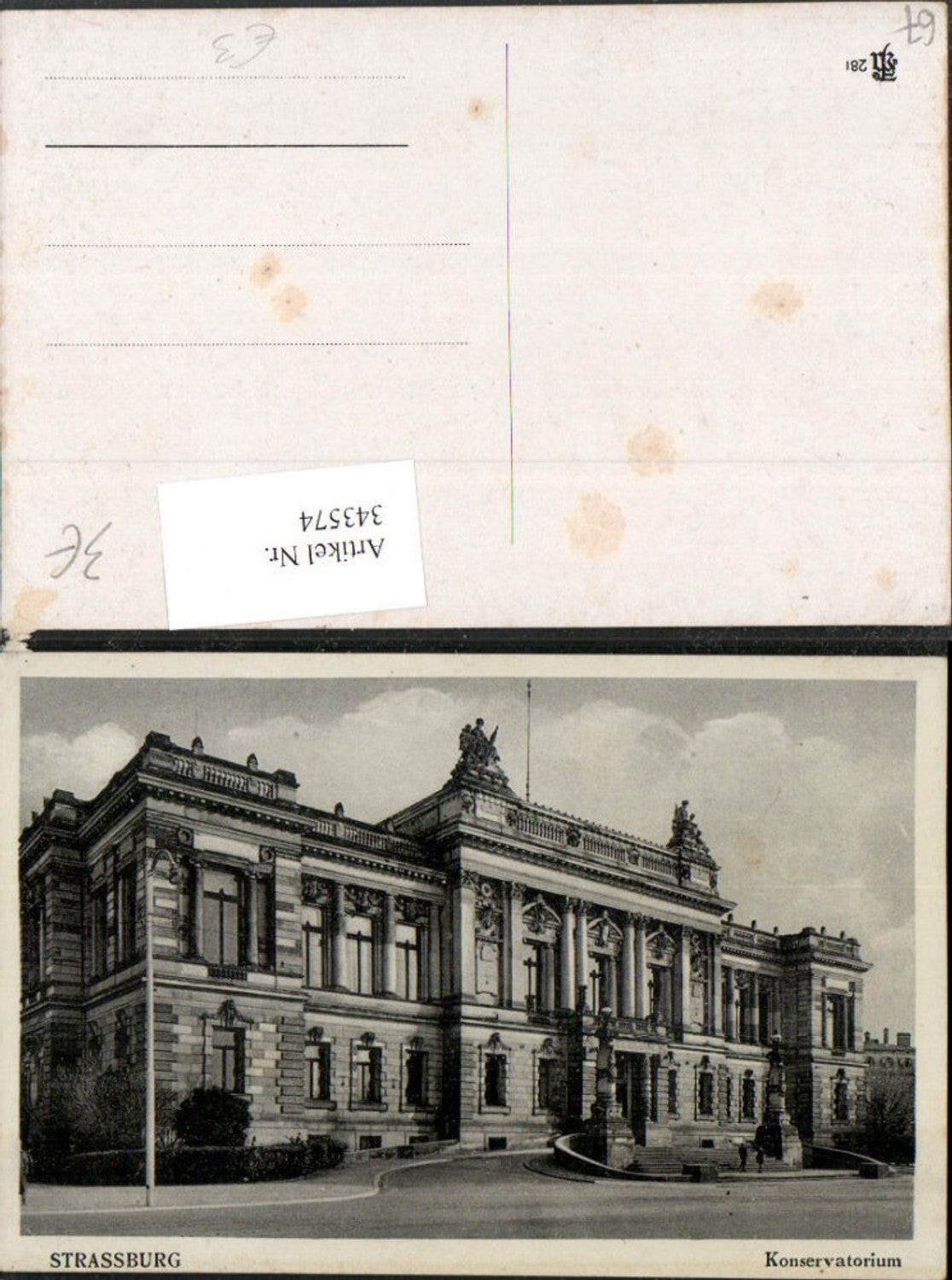 343574,Elsass Bas-Rhin Strasbourg Straßburg Konservatorium Gebäude