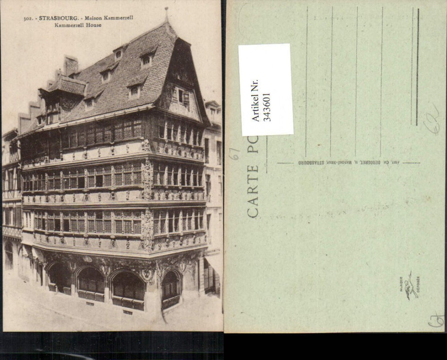 343601,Elsass Bas-Rhin Strasbourg Straßburg Maison Kammerzell Haus