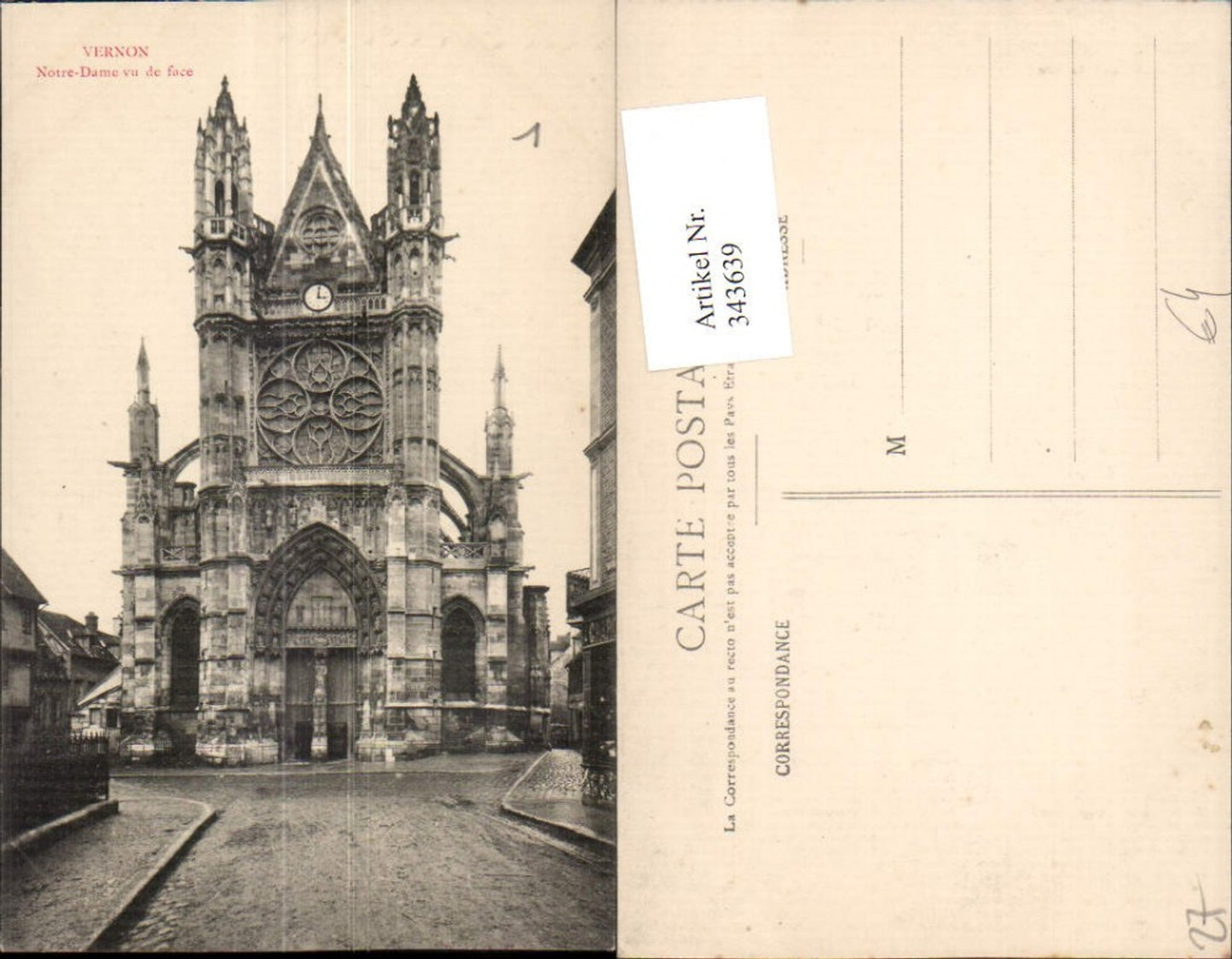 343639,Haute-Normandie Eure Vernon Notre-Dame vu de face Kirche