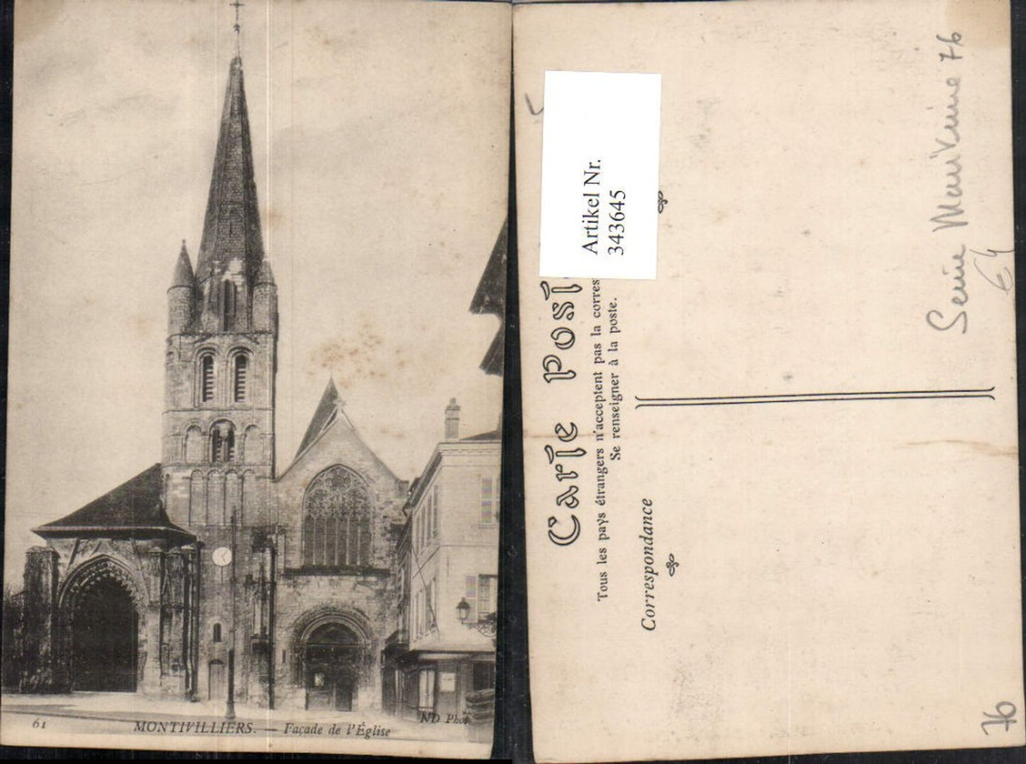 343645,Haute-Normandie Seine-Maritime Montvilliers l'Eglise Kirche