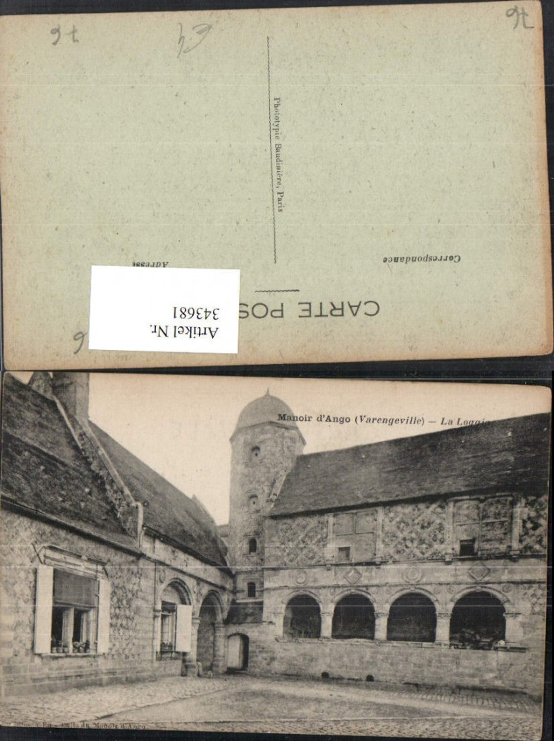 343681,Haute-Normandie Seine-Maritime Varengeville Manoir d'Ango La Loggia Arcades