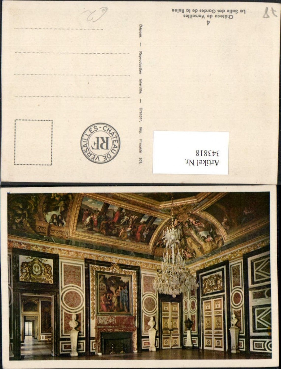 343818,Ile-de-France Yvelines Versailles Chateau La Salle des Gardes de la Reine Schloss