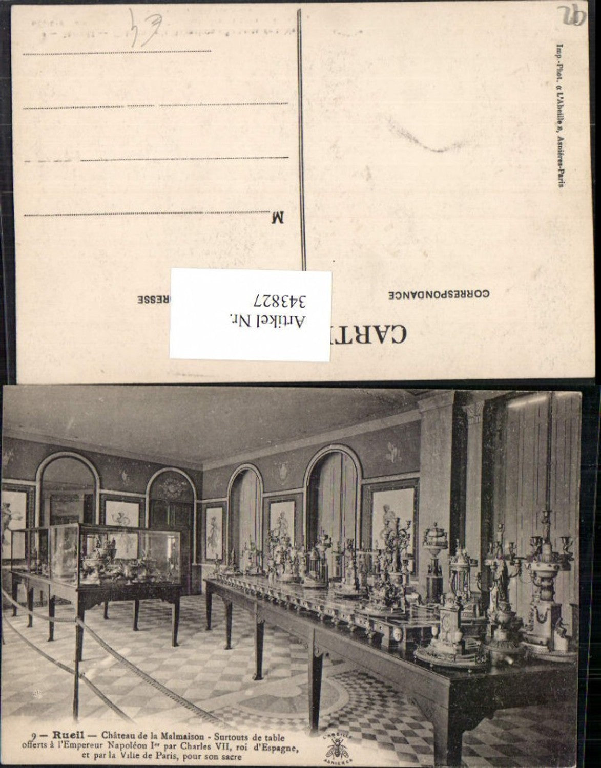 343827,Ile-de-France Hauts-de-Seine Rueil Chateau de la Malmaison Schloss Surtouts de table
