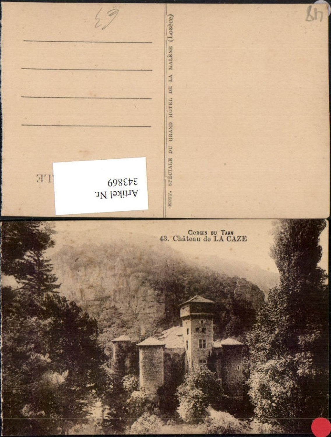 343869,Languedoc-Roussillon Lozere Chateau de La Caze Schloss