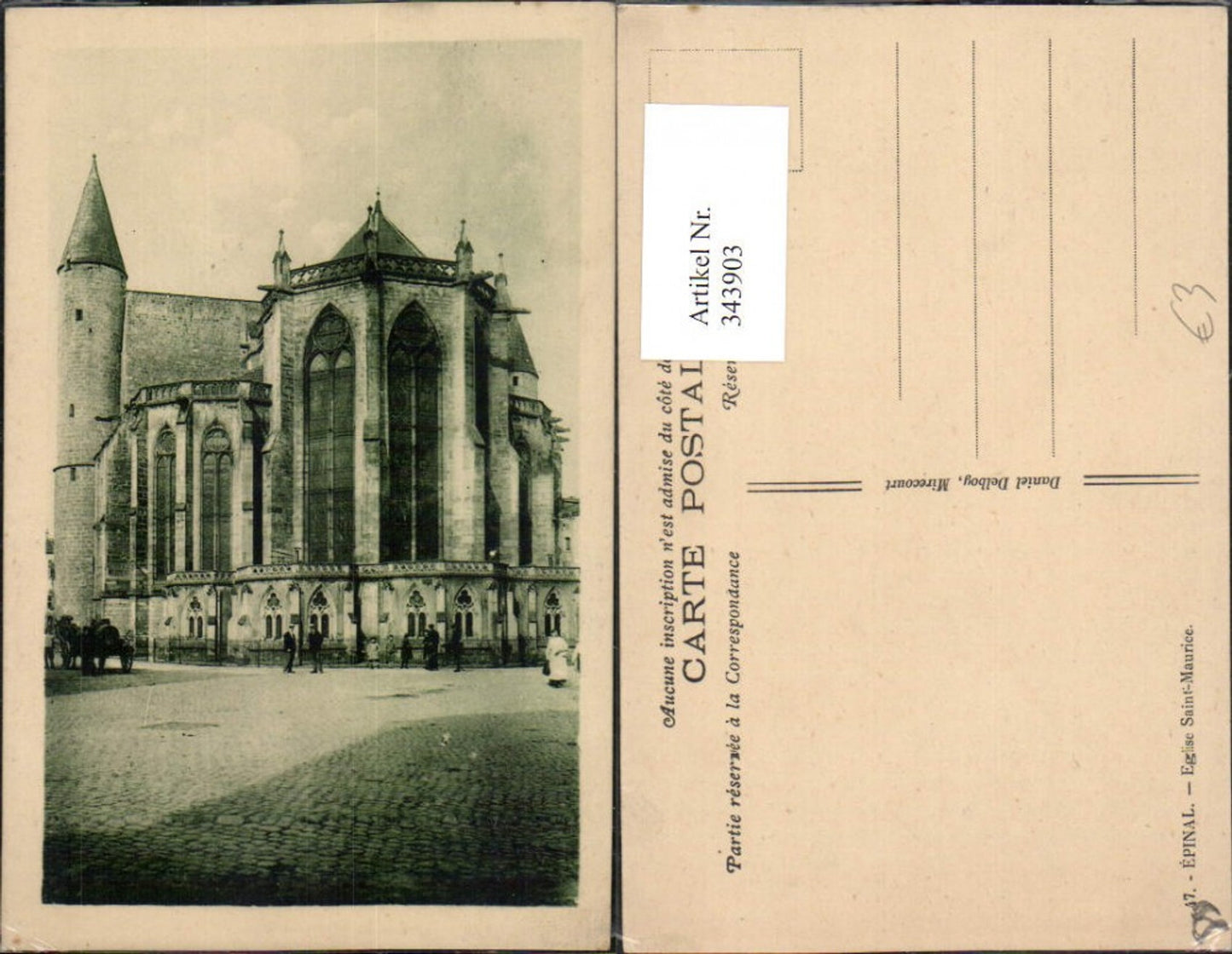343903,Lothringen Vosges Epinal Eglise Saint-Maurice Kirche