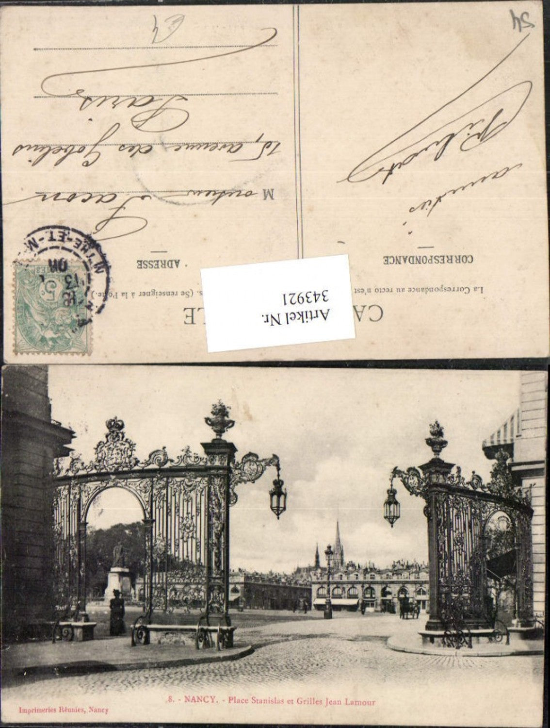 343921,Lothringen Meurthe-et-Moselle Nancy Place Stanislas et Grilles Jean Lamour