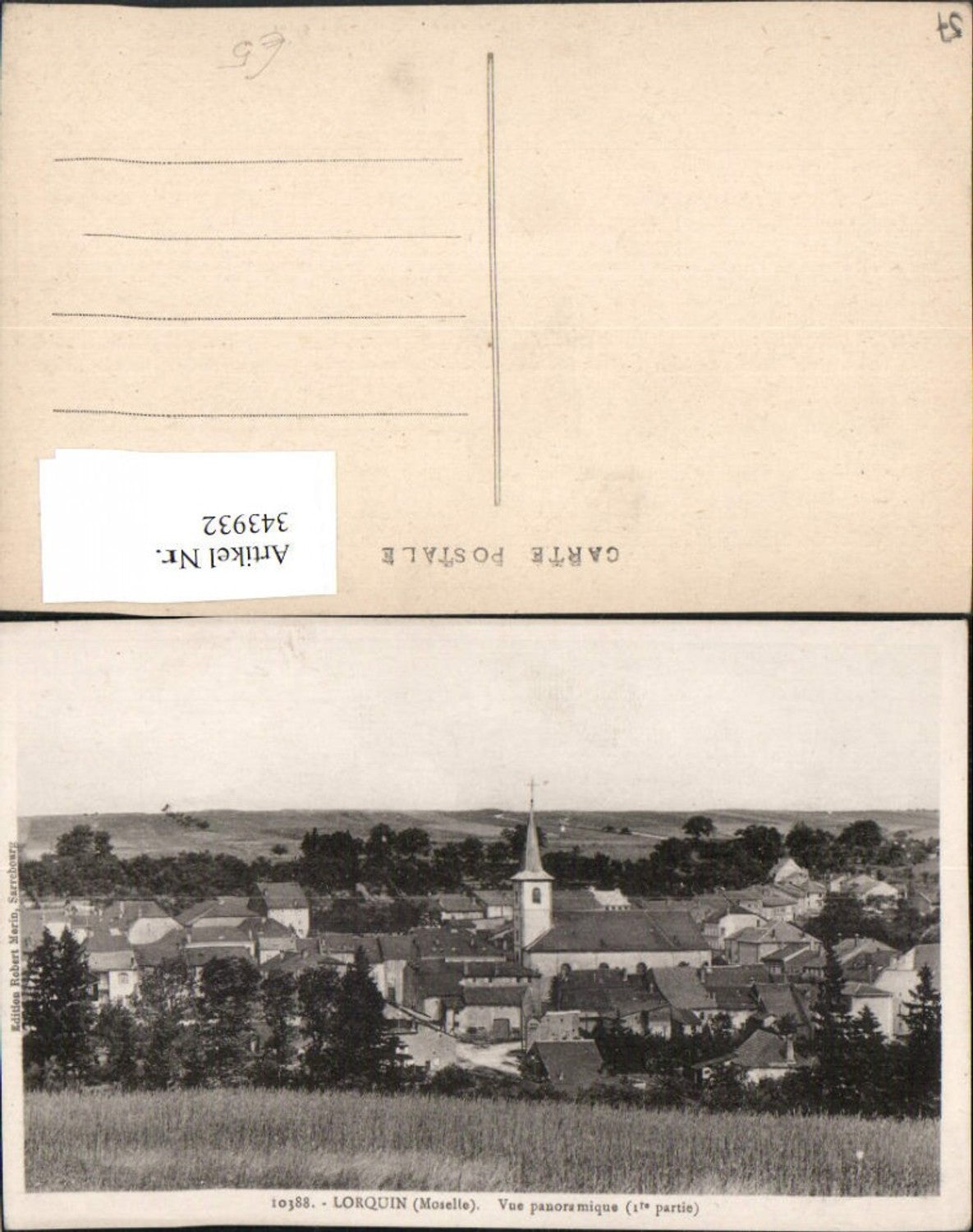 343932,Lothringen Moselle Lorquin Vue panoramique Totale