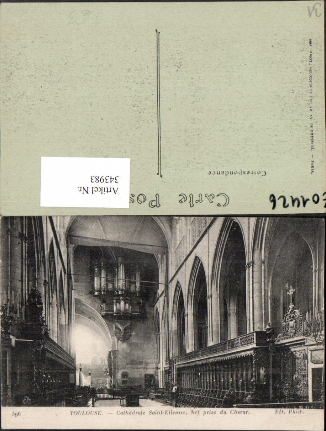 343983,Midi-Pyrenees Haute-Garonne Toulouse Cathedrale Saint-Etienne Kirche Chor Orgel
