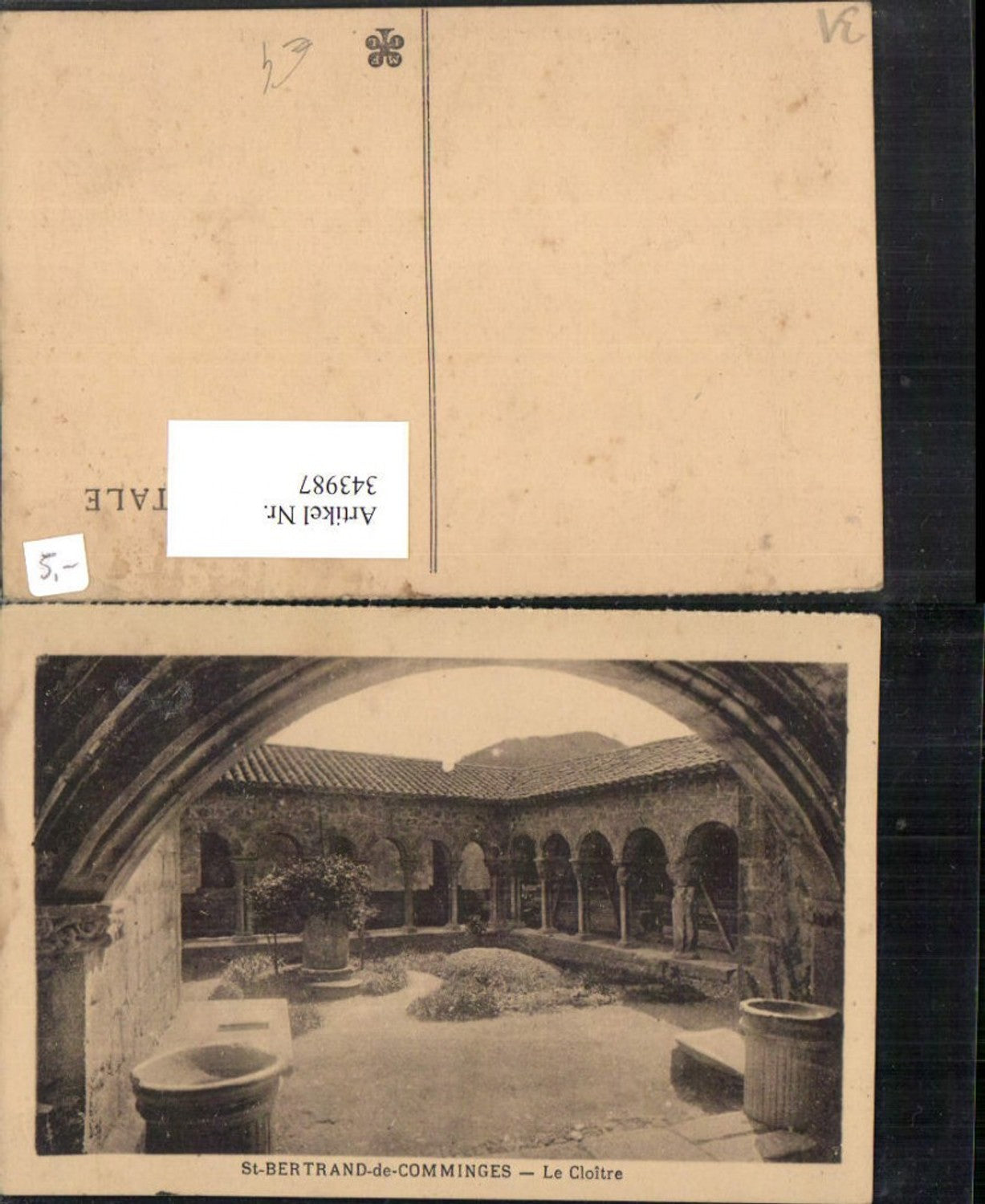 343987,Midi-Pyrenees Haute-Garonne St-Bertrand-de-Comminges Le Cloitre Kloster Arkaden