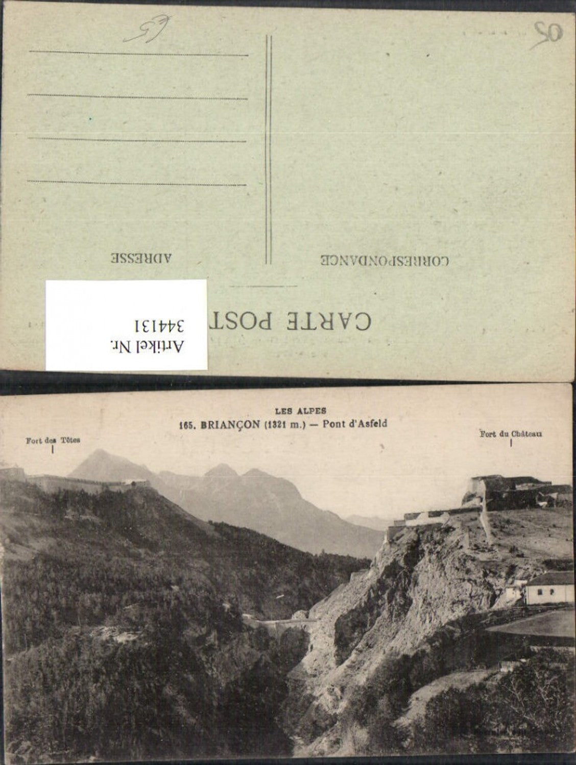 344131,Provence-Alpes-Cote-Azur Hautes-Alpes Briancon Pont d'Asfeld Fort Festung Bergkulisse
