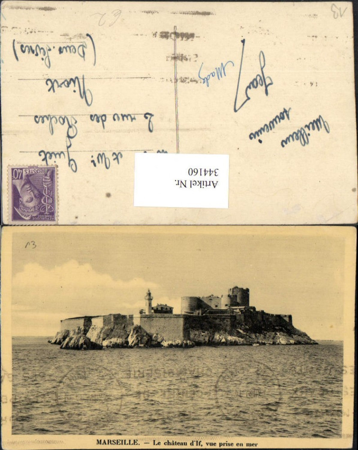 344160,Provence-Alpes-Cote-Azur Bouches-de-Rhone Marseille Le chateau d'If Schloss Festung