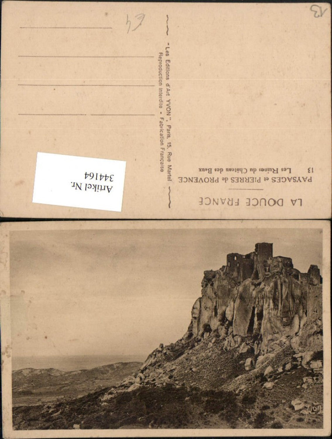 344164,Provence-Alpes-Cote-Azur Bouches-de-Rhone Paysages Les Ruines du Chateau des Baux
