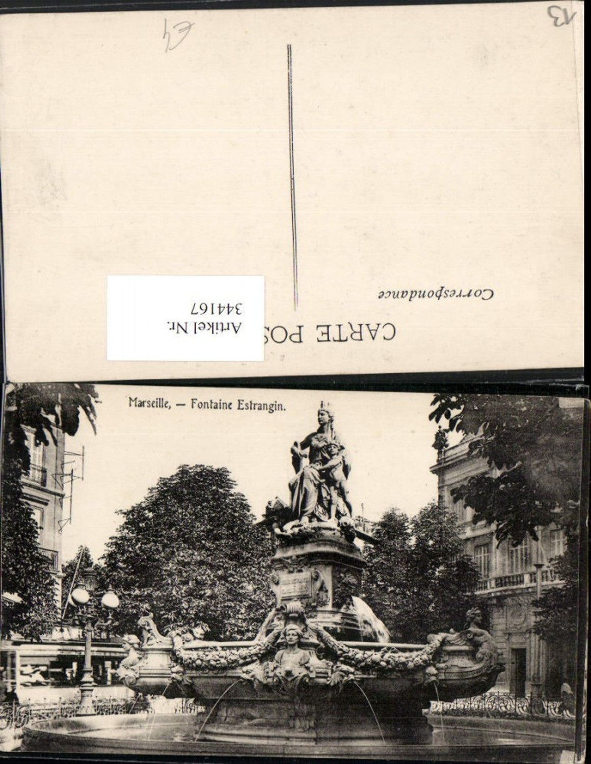 344167,Provence-Alpes-Cote-Azur Bouches-de-Rhone Marseille Fontaine Estrangin Brunnen