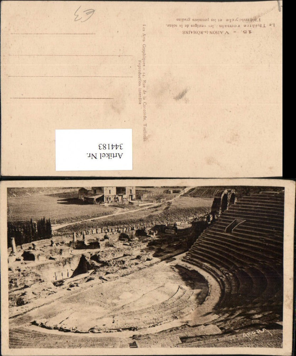 344183,Provence-Alpes-Cote-Azur Vaucluse Vaison-la-Romaine Le Theatre romain Amphitheater
