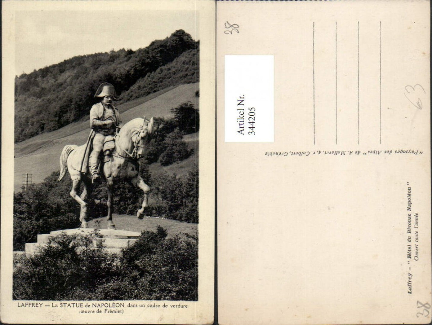 344205,Rhone-Alpes Isere Laffrey La Statue de Napoleon Denkmal