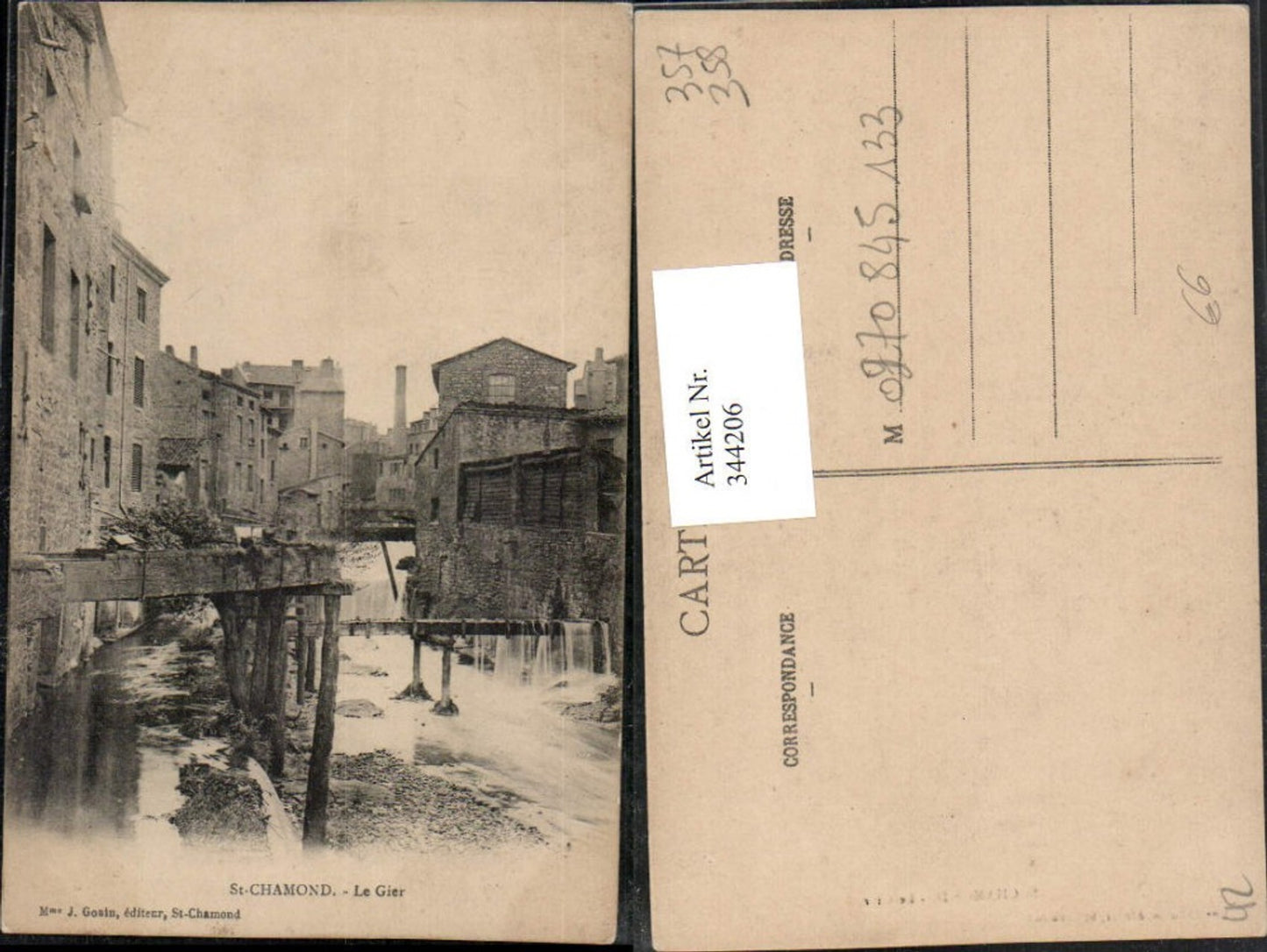 344206,Rhone-Alpes Loire St-Chamond Le Gier Teilansicht Wehr