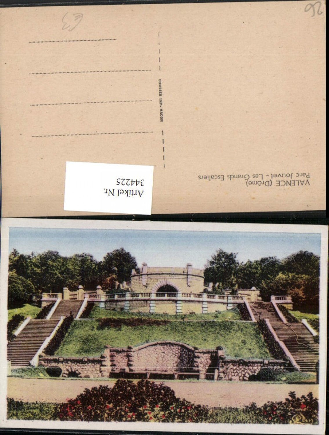 344225,Rhone-Alpes Drome Valence Parc Jouvet Les Grands Escaliers Stiegen