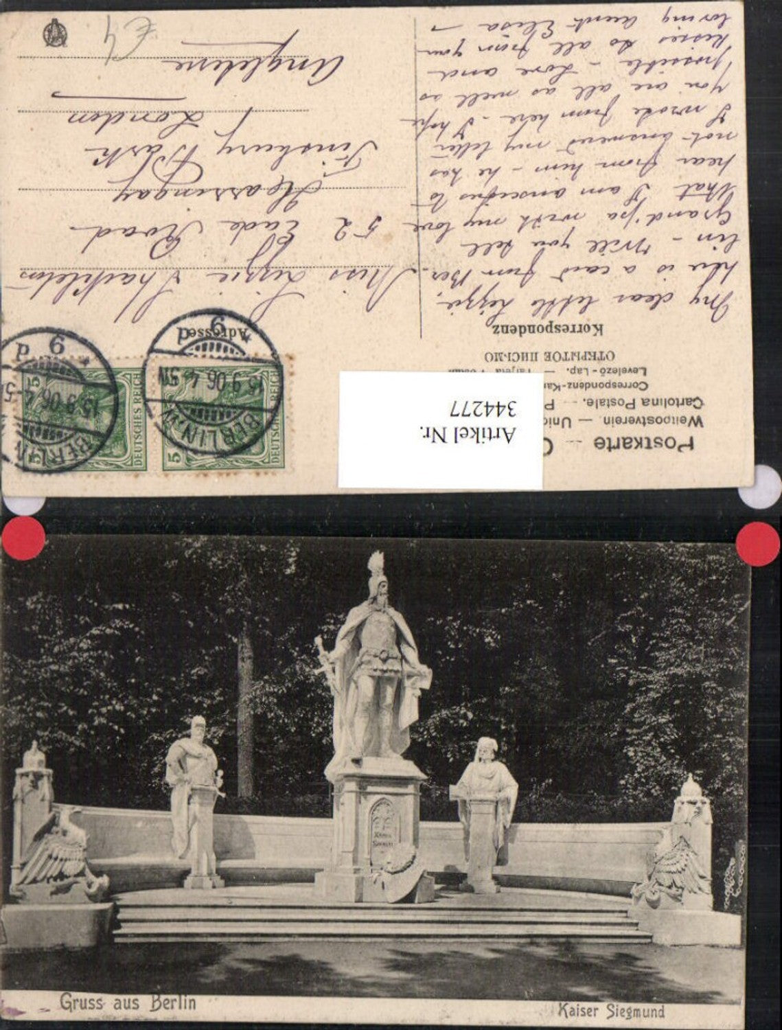 344277,Gruß aus Berlin Kaiser Siegmund Statue Denkmal