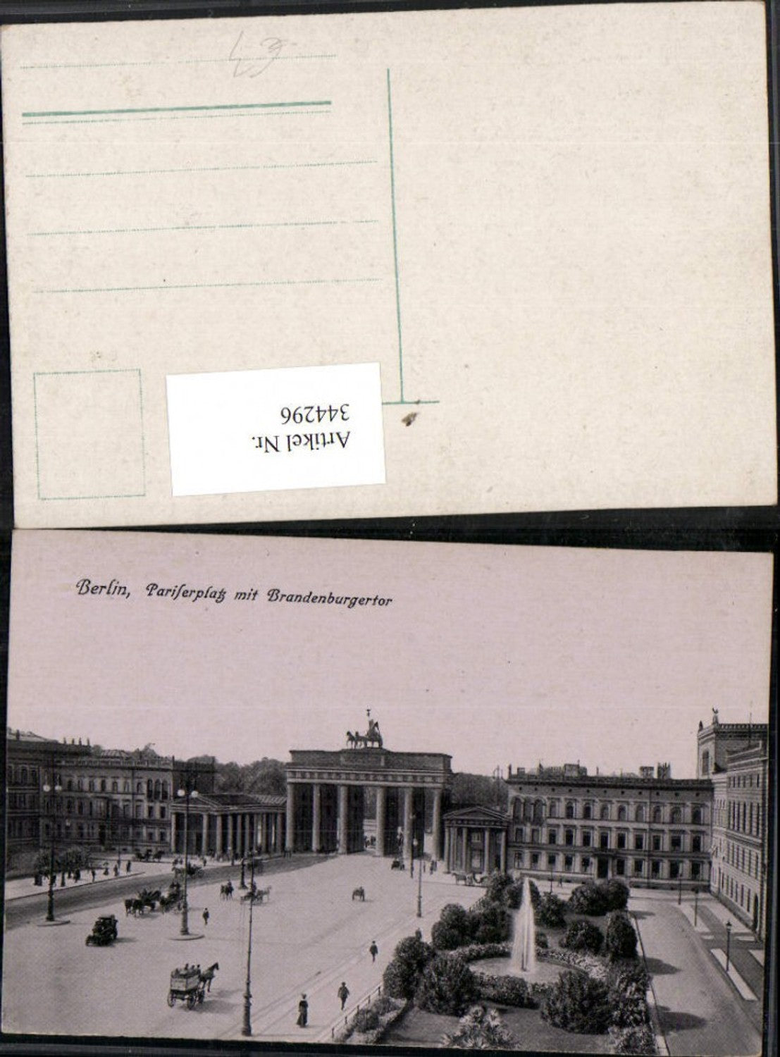344296,Berlin Pariserplatz m. Brandenburger-Tor