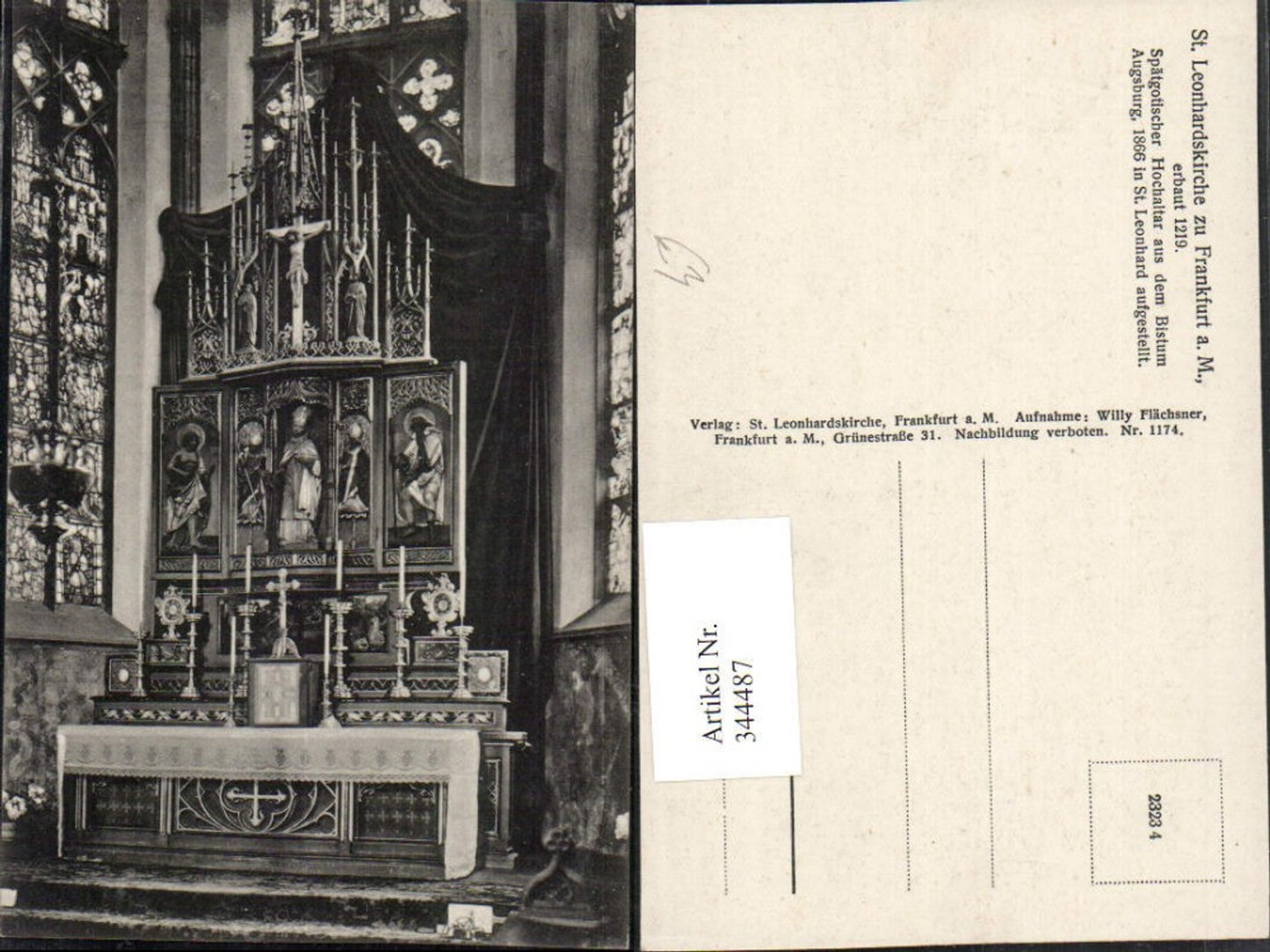344487,Frankfurt am Main St. Leonhardskirche Kirche Altar