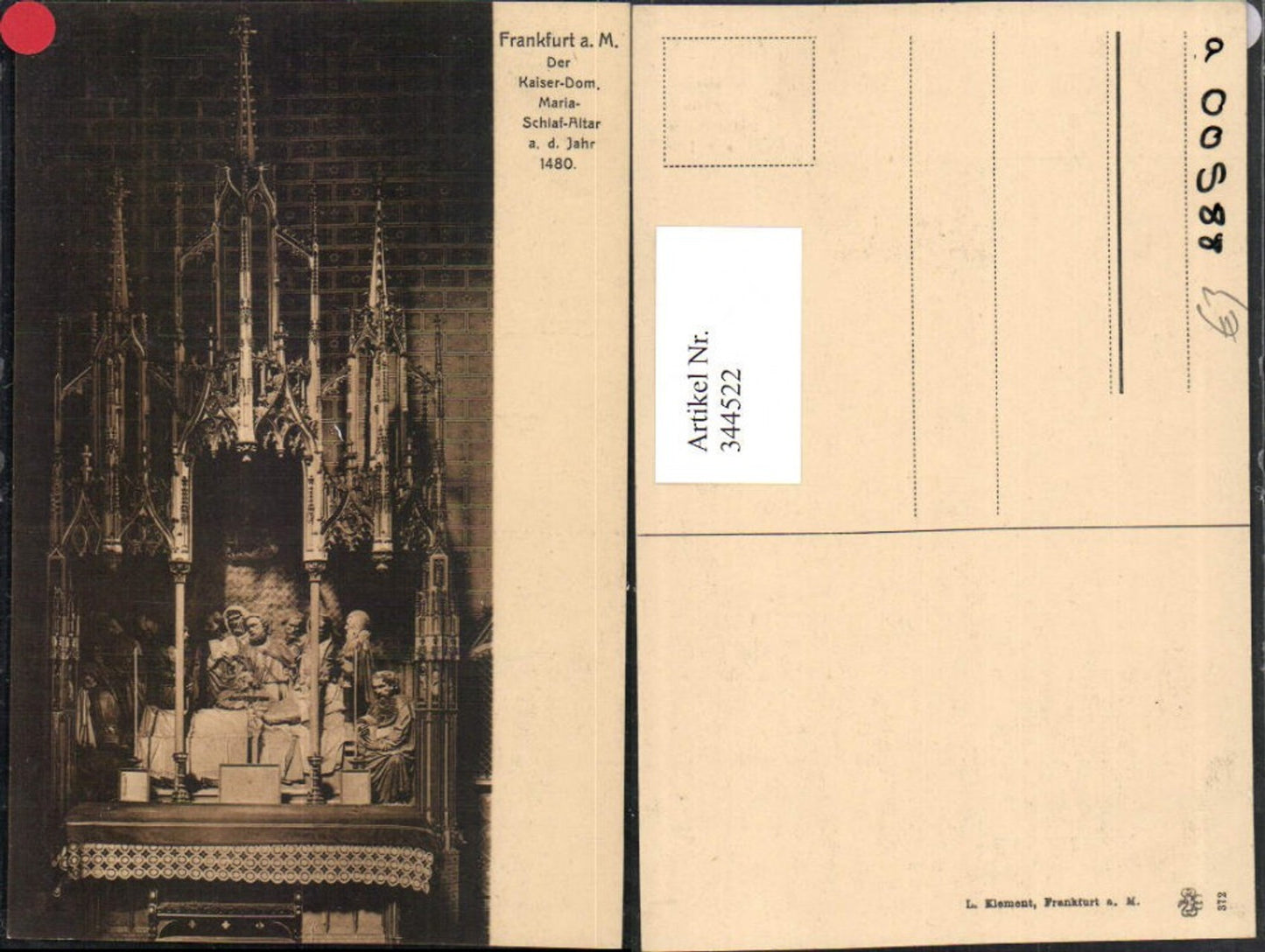 344522,Frankfurt am Main Kaiser-Dom Maria-Schlaf-Altar