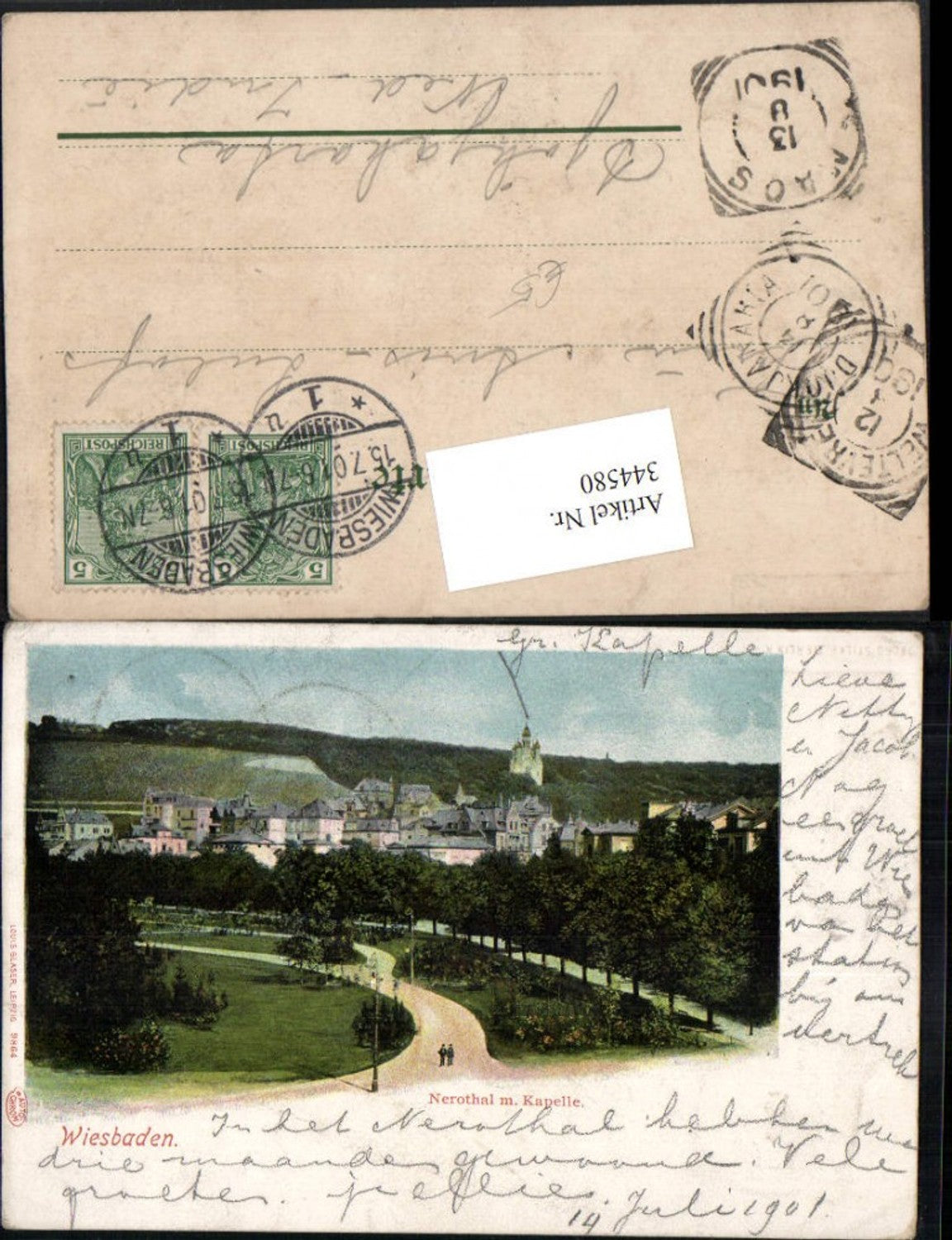 344580,Wiesbaden Nerotal m. Russischer Kapelle Kirche