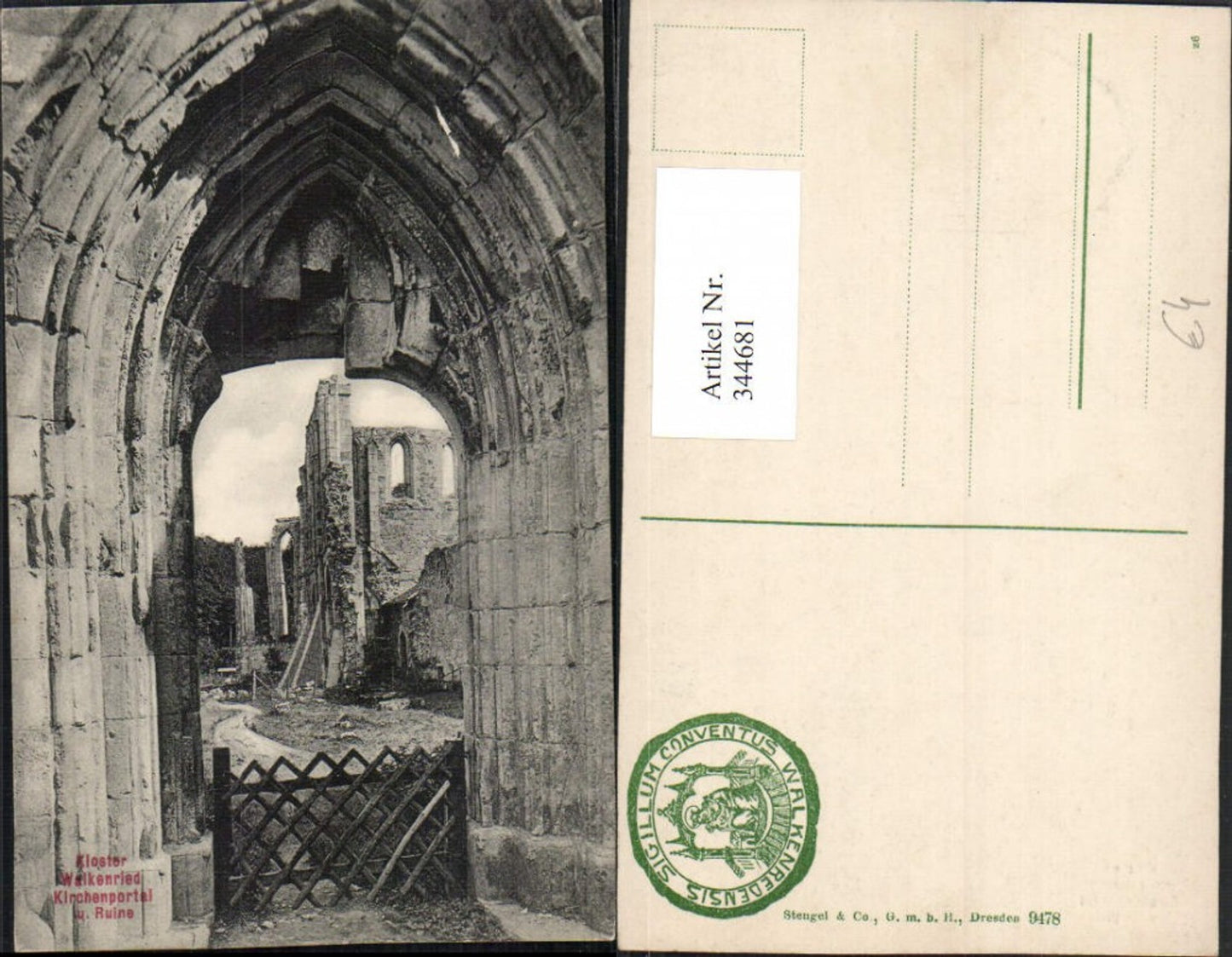 344681,Kloster Walkenried Kirchenportal u. Ruine