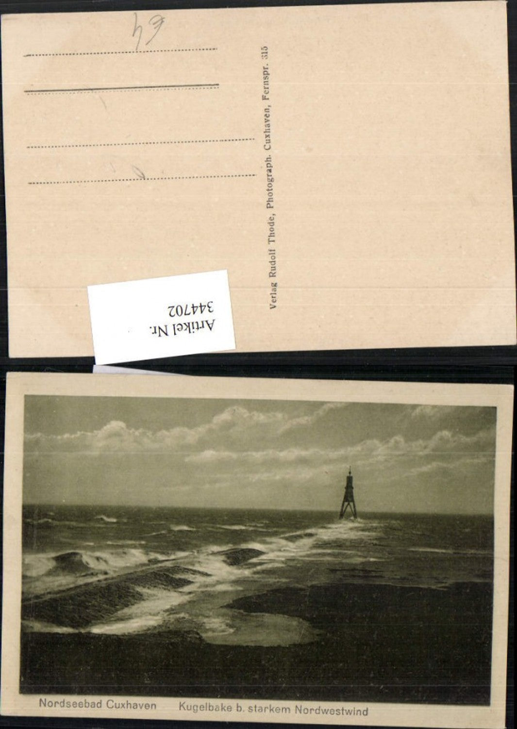 344702,Nordseebad Cuxhaven Kugelbake bei starkem Nordwestwind Strand