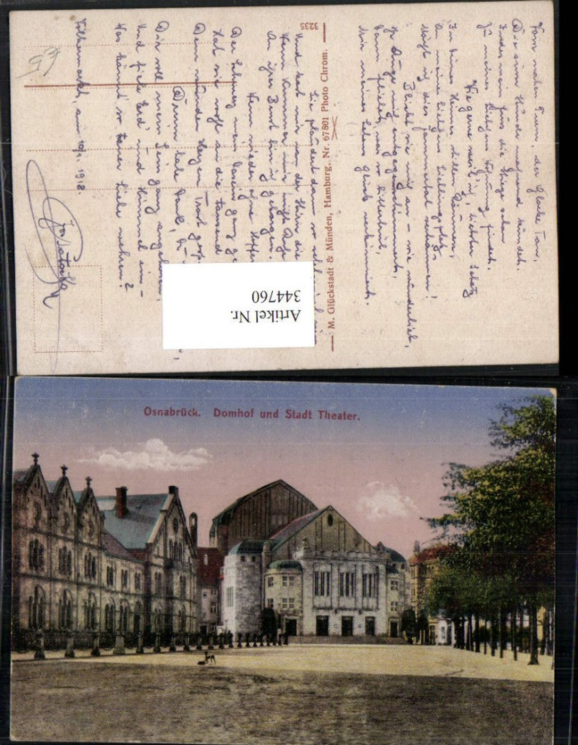 344760,Osnabrück Domhof u. Stadt Theater