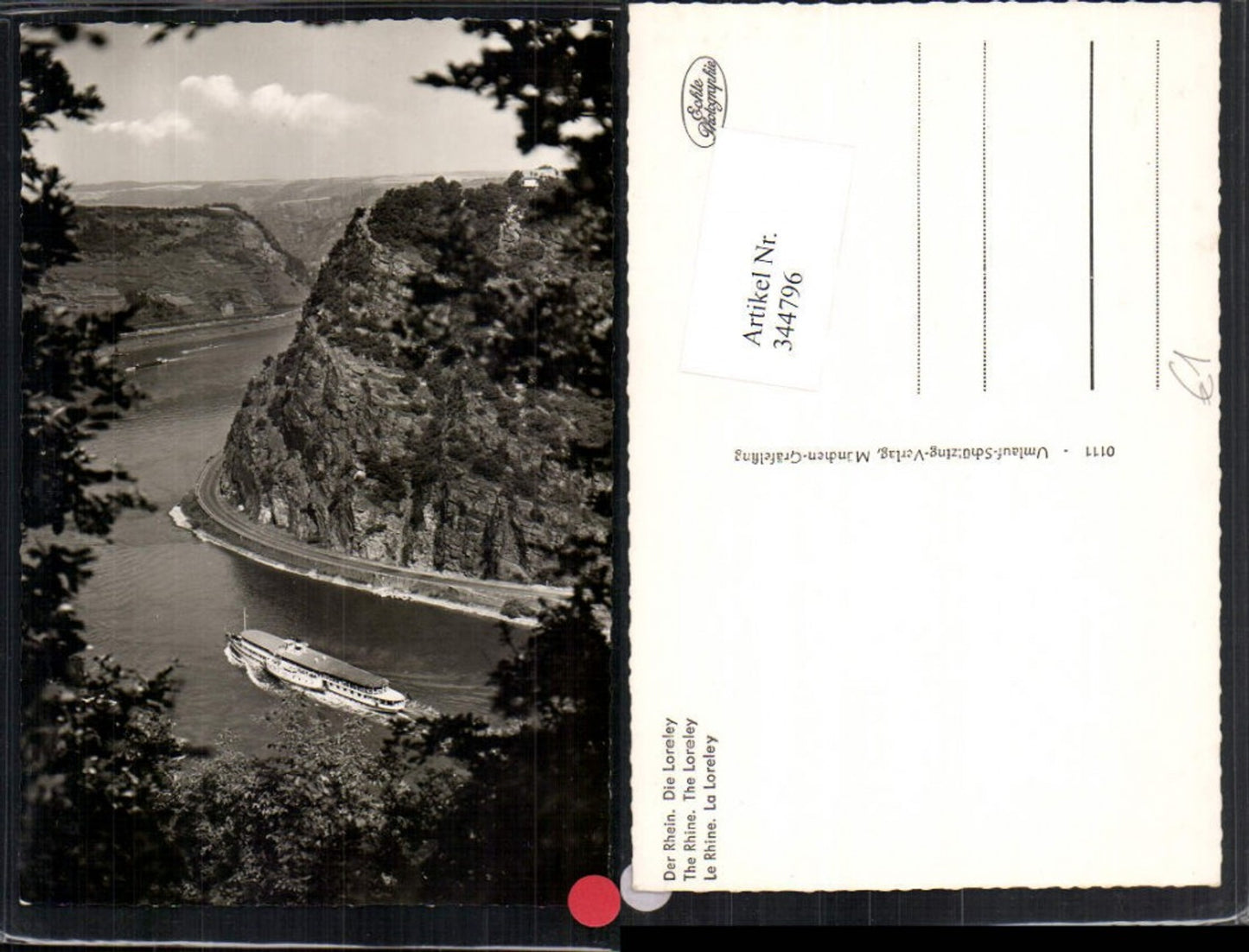 344796,Rhein Die Loreley b. St. Goarshausen Schiff