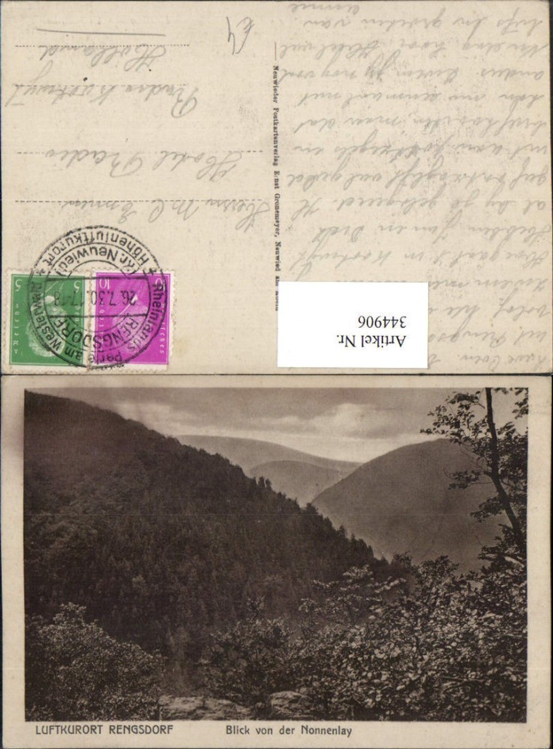 344906,Rengsdorf Blick von der Nonnenlay Bergkulisse