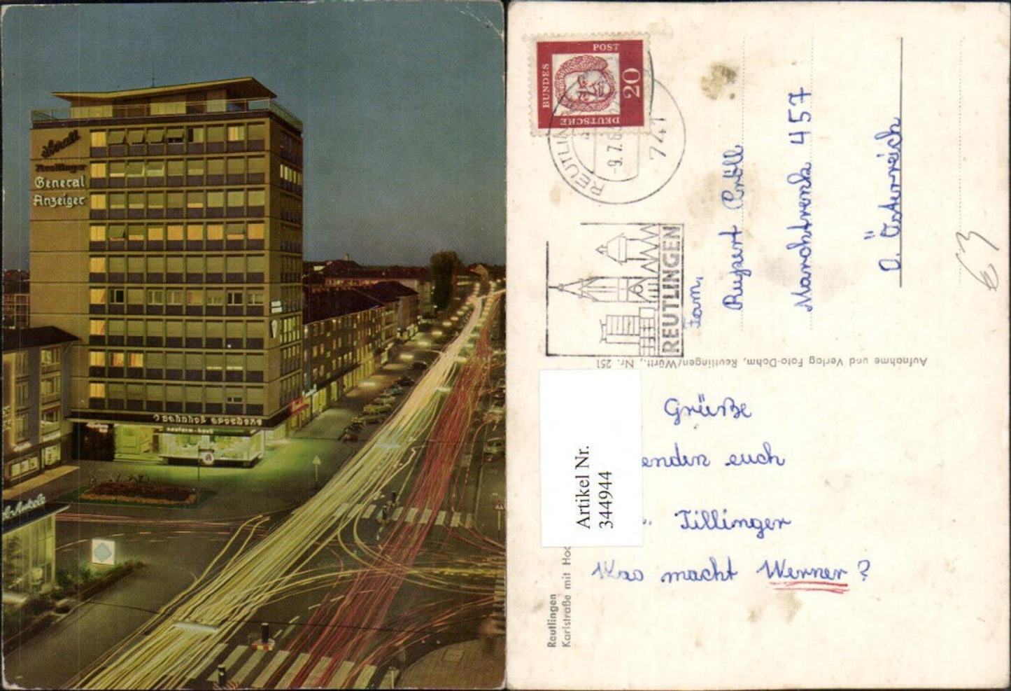 344944,Reutlingen Karlstraße m. Hochhaus